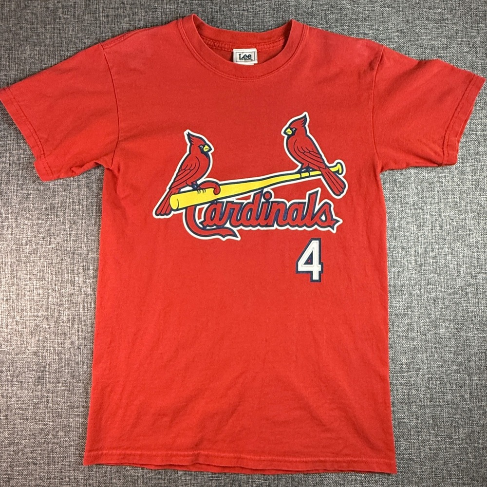 Mens Vintage Lee Sport Tee | Size XS | Red St Louis Cardinals Yadier Molina 4